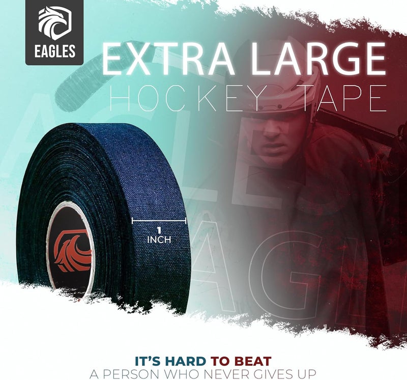 Eagle's Bulk Hockey Tape Black, White or Clear Multipurpose Tape Roll - Strong Adhesive - Durable Cloth or PVC Tape - Hokey Sports Gifts, Accessories, Equipment, Gear - Image 2